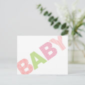 Moderne Kaart van advies van Baby showers, gebold (Staand voorkant)