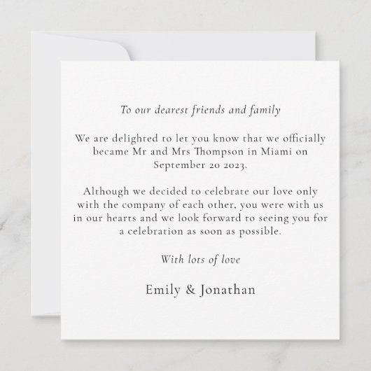 Moderne Kaart van de aankondiging van de Foto Elop (Achterkant)