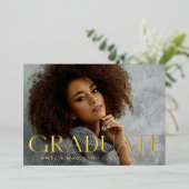 Moderne Kaart van de Bold Elegant Afstudeerder Fot (Staand Voorkant)