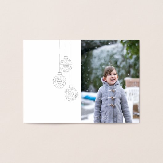 Moderne Kaart van de Foto Holiday in Silver Foil (Binnen)