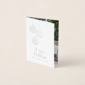 Moderne Kaart van de Foto Holiday in Silver Foil (Voorkant)