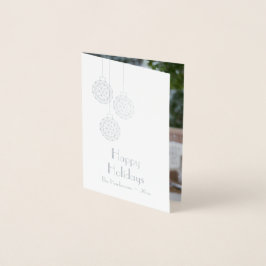 Moderne Kaart van de Foto Holiday in Silver Foil