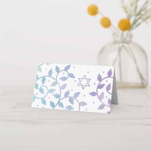 Moderne Kaart van de Life Bat Mitzvah Escort Plaatskaartje (Achterkant)