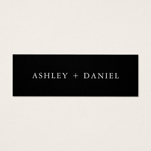 Moderne Kaart van Floral Black en White Wedding Ha (Achterkant)