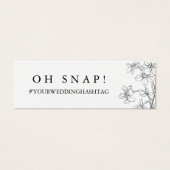 Moderne Kaart van Floral Black en White Wedding Ha (Voorkant)