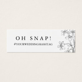 Moderne Kaart van Floral Black en White Wedding Ha