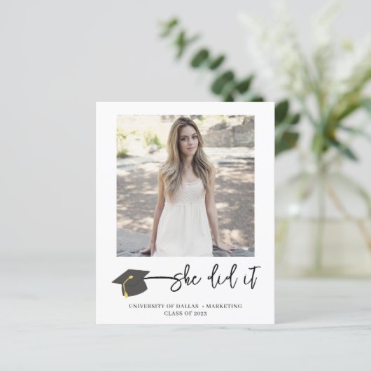 Moderne Kaart van het Afstuderen van de Foto van h (Staand voorkant)