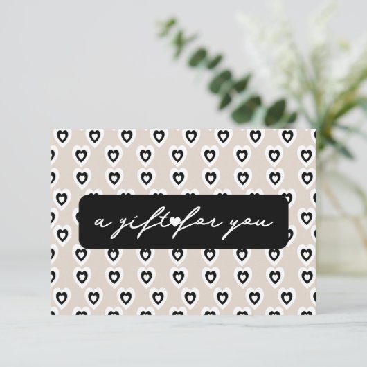 Moderne Kaart van het Heart Pattern Beauty Gift Ce (Staand voorkant)