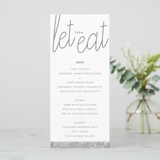 Moderne Kaart van het menu Aangepast menu voor Sil (Staand voorkant)