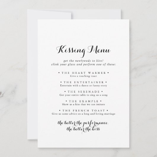 Moderne Kaart van het menu Spel van het Verzoenen  (Voorkant)