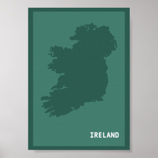 Moderne kaart van ierland / estland | Irish Emeral Poster