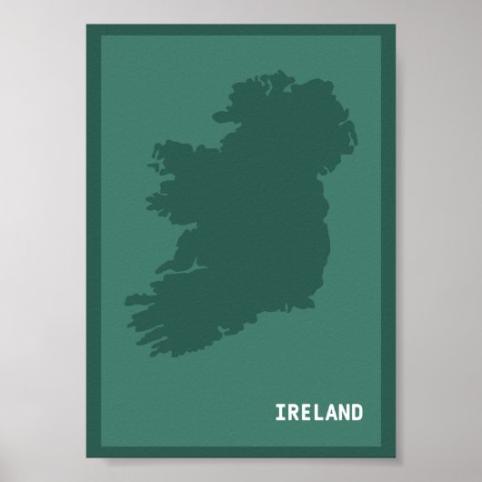 Moderne kaart van ierland / estland | Irish Emeral Poster (Voorkant)