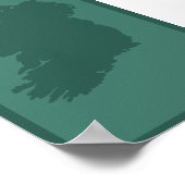 Moderne kaart van ierland / estland | Irish Emeral Poster (Hoek)