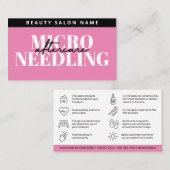 Moderne Kaart van Microneedling Nazorg Visitekaartje (Voorkant / Achterkant)