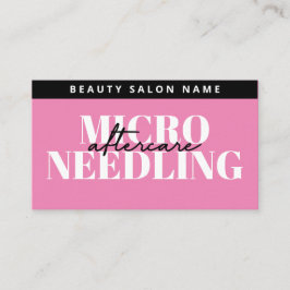 Moderne Kaart van Microneedling Nazorg Visitekaartje