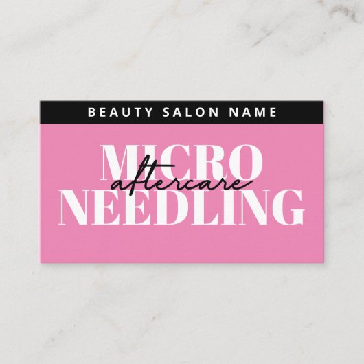 Moderne Kaart van Microneedling Nazorg Visitekaartje (Voorkant)