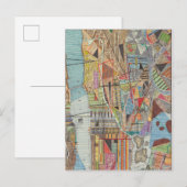 Moderne kaart van New York I (Voorkant / Achterkant)