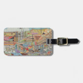 Moderne kaart van New York I Bagagelabel (Voorkant horizontaal)