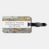 Moderne kaart van New York I Bagagelabel (Achterkant horizontaal)