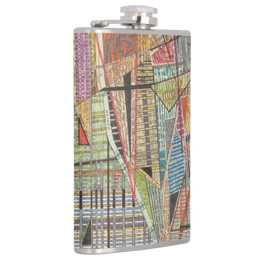 Moderne kaart van New York I Heupfles (Rechts)