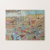 Moderne kaart van New York I Legpuzzel (Horizontaal)