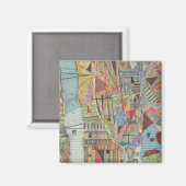 Moderne kaart van New York I Magneet (Voorkant / Achterkant)