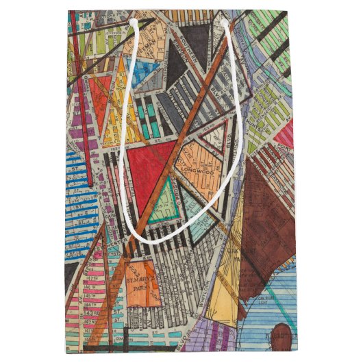 Moderne kaart van New York I Medium Cadeauzakje (Voorkant)