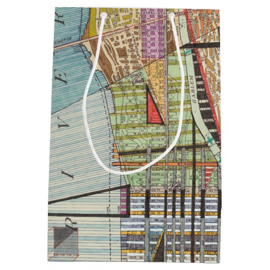 Moderne kaart van New York I Medium Cadeauzakje (Achterkant)