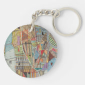 Moderne kaart van New York I Sleutelhanger (Achterkant)