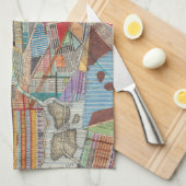 Moderne kaart van New York I Theedoek (Quarter Fold)