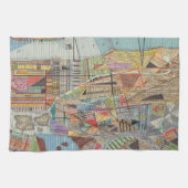 Moderne kaart van New York I Theedoek (Horizontaal)