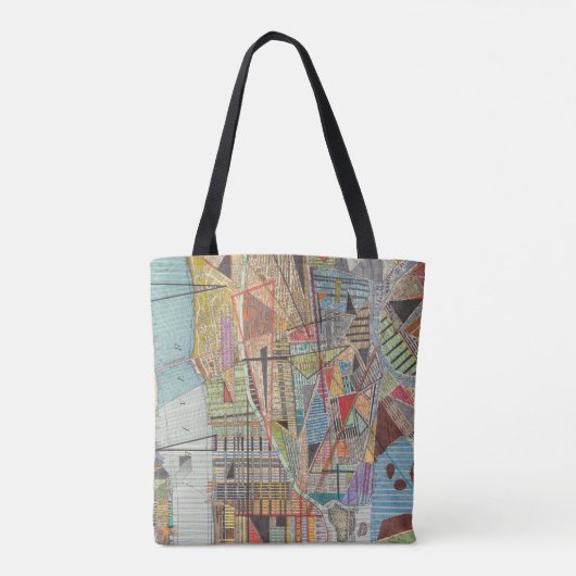 Moderne kaart van New York I Tote Bag (Achterkant)