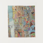 Moderne kaart van New York I Wandkleed (Voorkant)