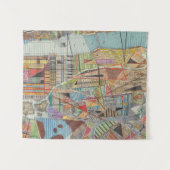 Moderne kaart van New York I Wandkleed (Voorkant (horizontaal))