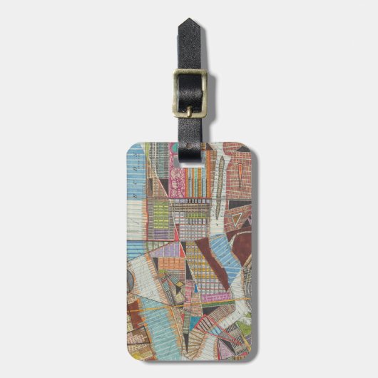 Moderne kaart van New York II Bagagelabel (Voorkant verticaal)