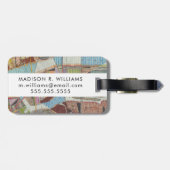 Moderne kaart van New York II Bagagelabel (Achterkant horizontaal)