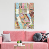 Moderne kaart van New York II Canvas Afdruk (Insitu (Woonkamer))