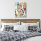 Moderne kaart van New York II Canvas Afdruk (Insitu (Slaapkamer))