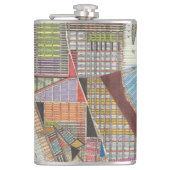 Moderne kaart van New York II Heupfles (Voorkant)