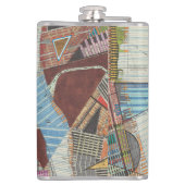 Moderne kaart van New York II Heupfles (Achterkant)