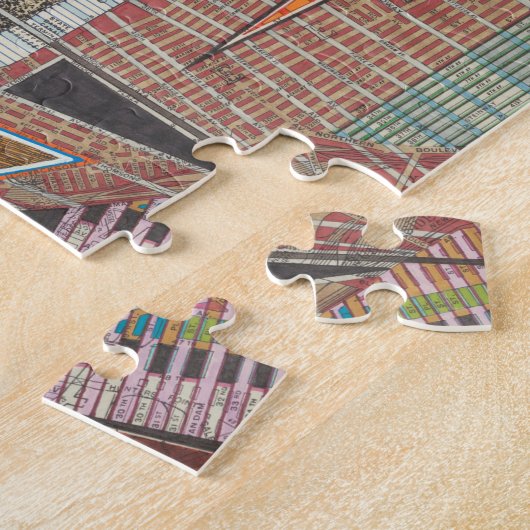 Moderne kaart van New York II Legpuzzel (Zijkant)