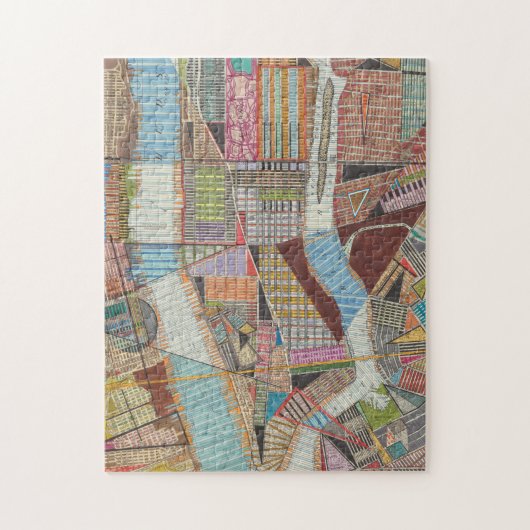 Moderne kaart van New York II Legpuzzel (Verticaal)