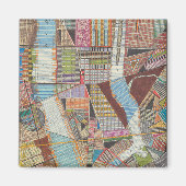 Moderne kaart van New York II Magneet (Voorkant)