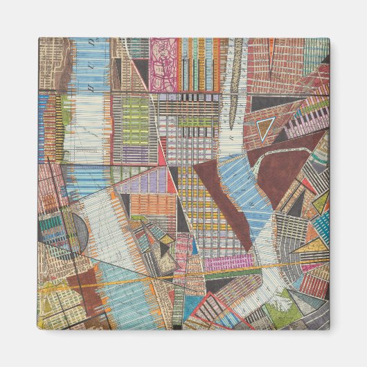 Moderne kaart van New York II Magneet (Voorkant)