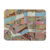 Moderne kaart van New York II Magneet (Horizontaal)