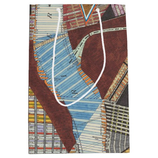 Moderne kaart van New York II Medium Cadeauzakje (Voorkant)