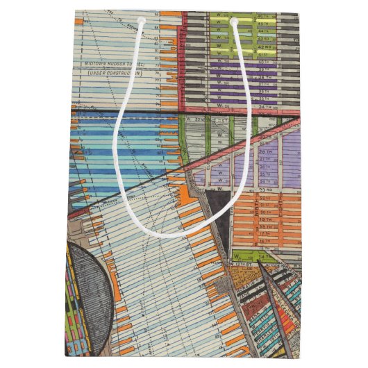 Moderne kaart van New York II Medium Cadeauzakje (Achterkant)