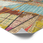 Moderne kaart van New York II Poster (Hoek)