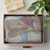 Moderne kaart van New York II Tissuepapier (Geschenk)