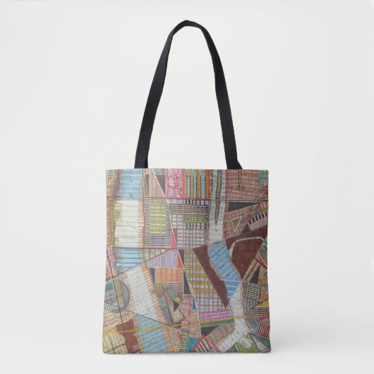 Moderne kaart van New York II Tote Bag (Voorkant)